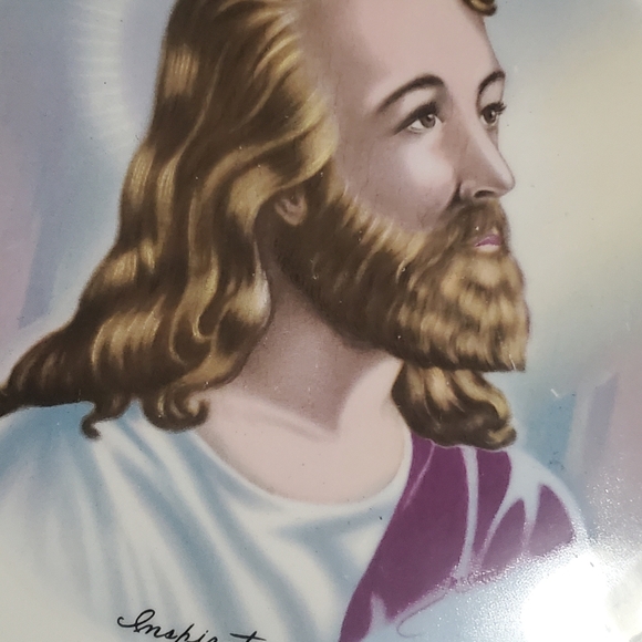 Vintage Sander’s Mfg Co  Jesus plate 24 Karat gold - Picture 2 of 8